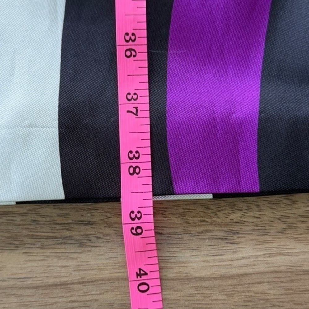 Aquilano Rimond Silk Sheath Dress Black Ivory Purple Mod Art Deco Old Money Sz 4 - Picture 11 of 11